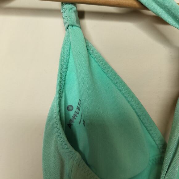Athleta Aqualuxe Tankini Swim Top Seafoam Tie Back - Picture 8 of 8